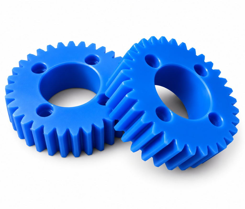bright blue nylon gear pair