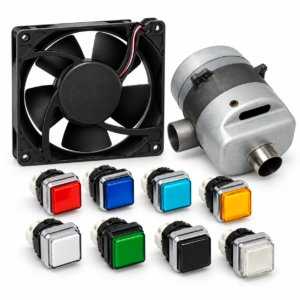 industrial delivery fans and push buttons